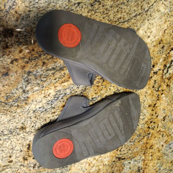 FitFlop Gogh Moc Water-Resistant Outdoor Adjustable Sandals Men's Sz 9 Gray - Picture 8 of 10